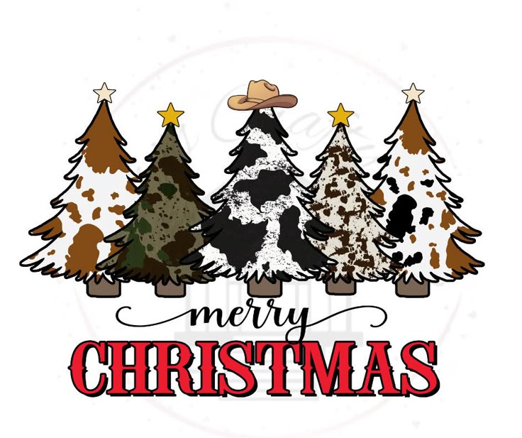 Cow Print Christmas Trees